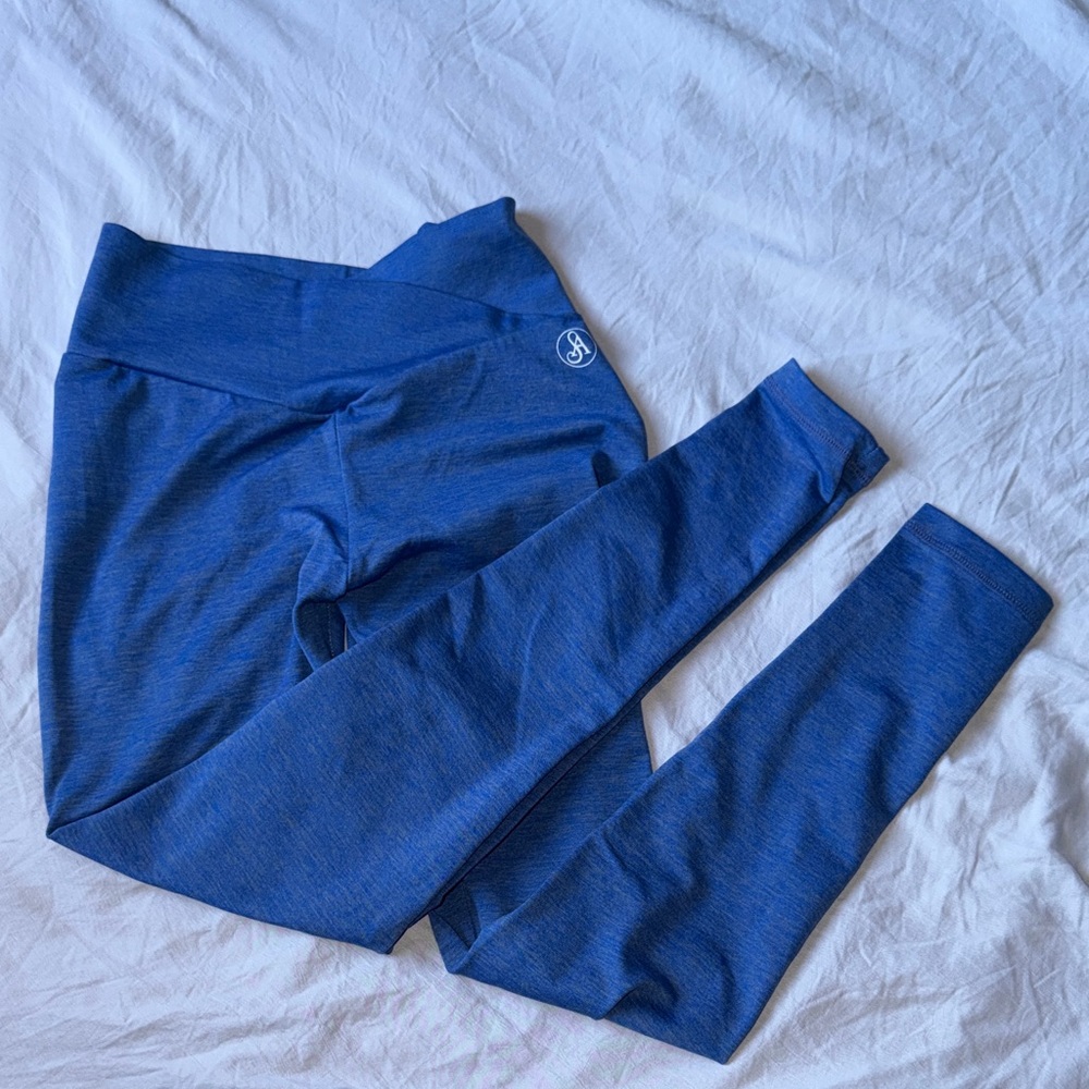 Stylish Criss Cross Blue Leggings for Women